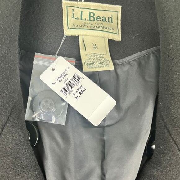 L.L.Bean Gray Double Breasted Peacoat Jacket Size XL Women's NWT - Picture 4 of 9